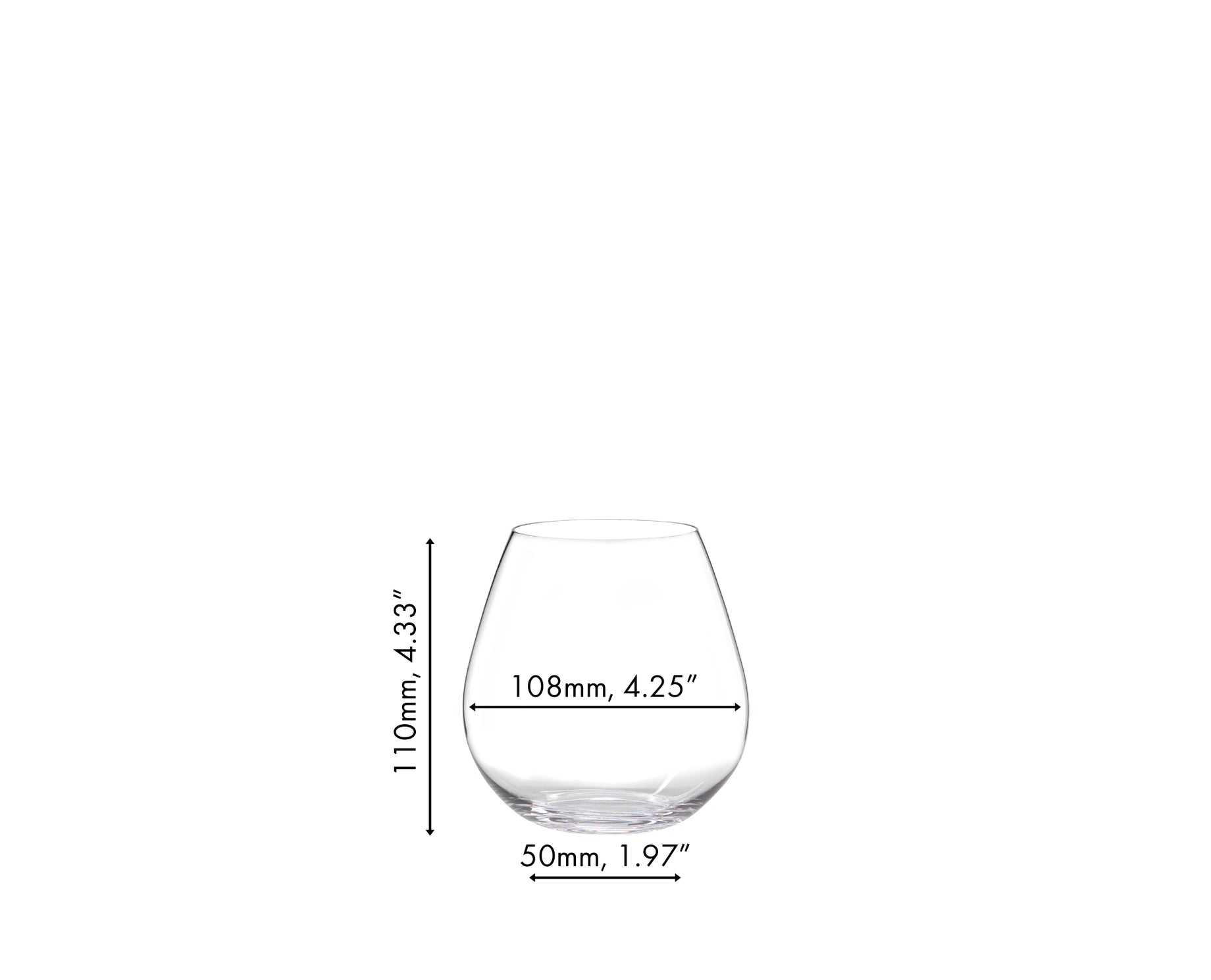 RIEDEL The O Wine Tumbler Pinot/Nebbiolo - 2 Glasses Set