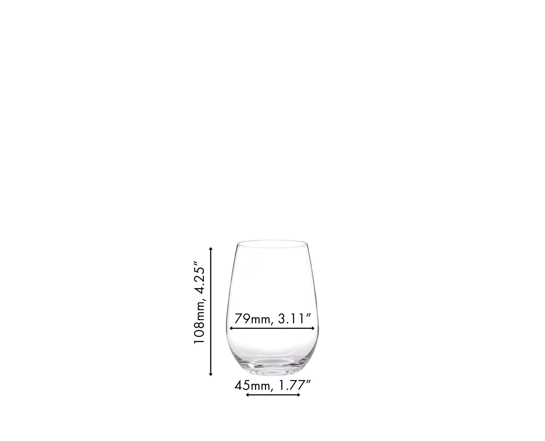 RIEDEL The O Wine Tumbler Riesling/Sauvignon Blanc - 2 Glasses Set