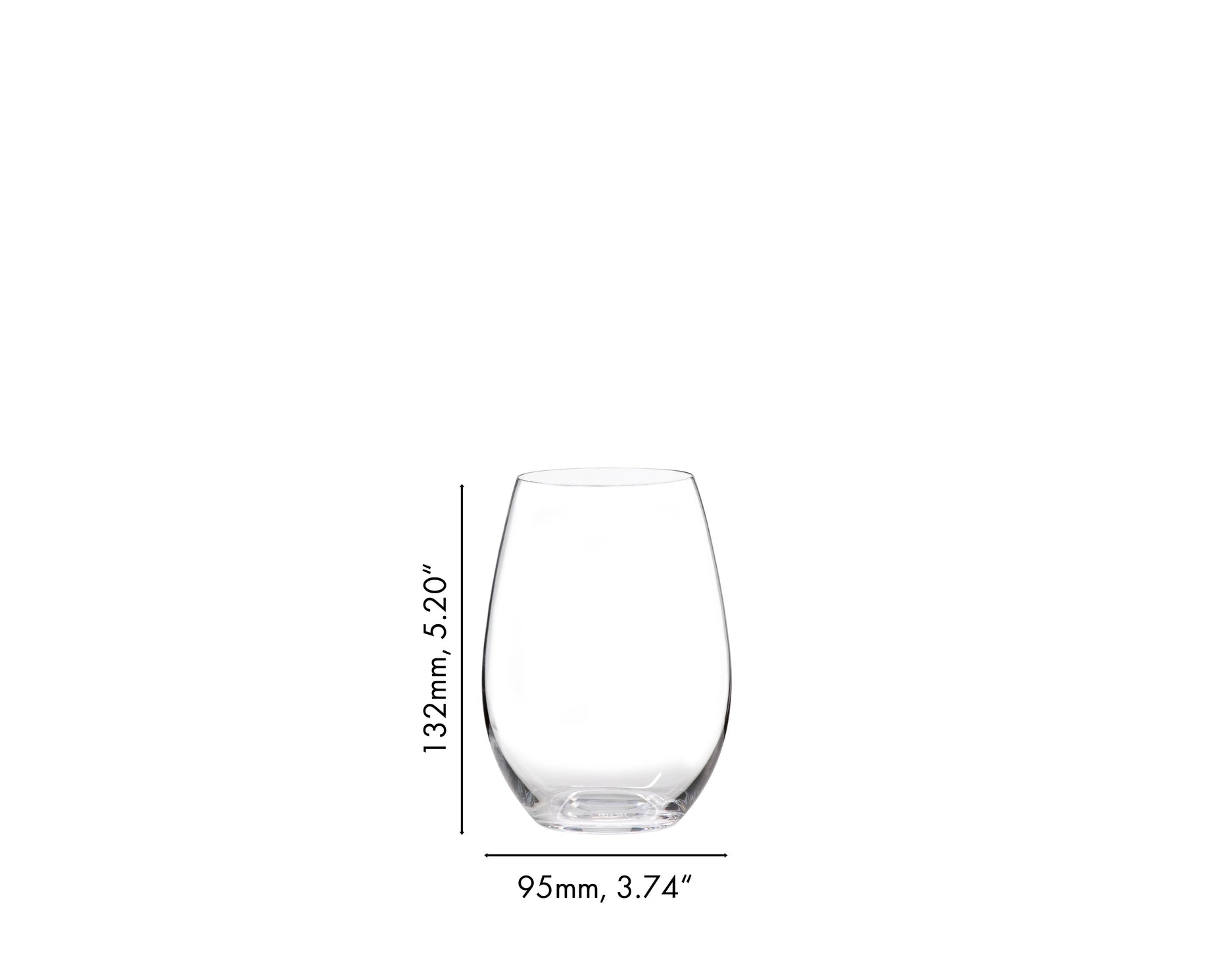 RIEDEL The O Wine Tumbler Syrah/Shiraz - 2 Glasses Set