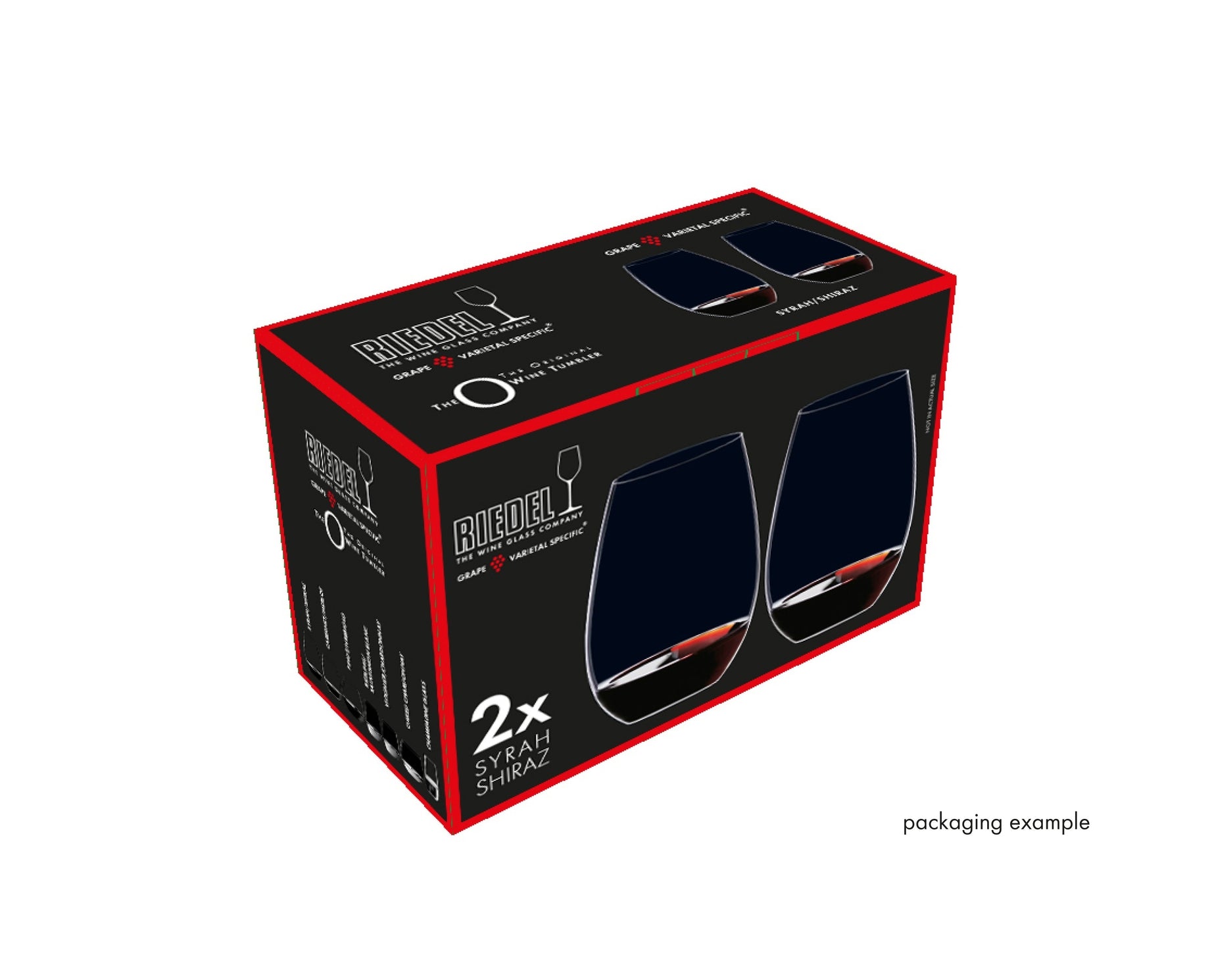 RIEDEL The O Wine Tumbler Syrah/Shiraz - 2 Glasses Set