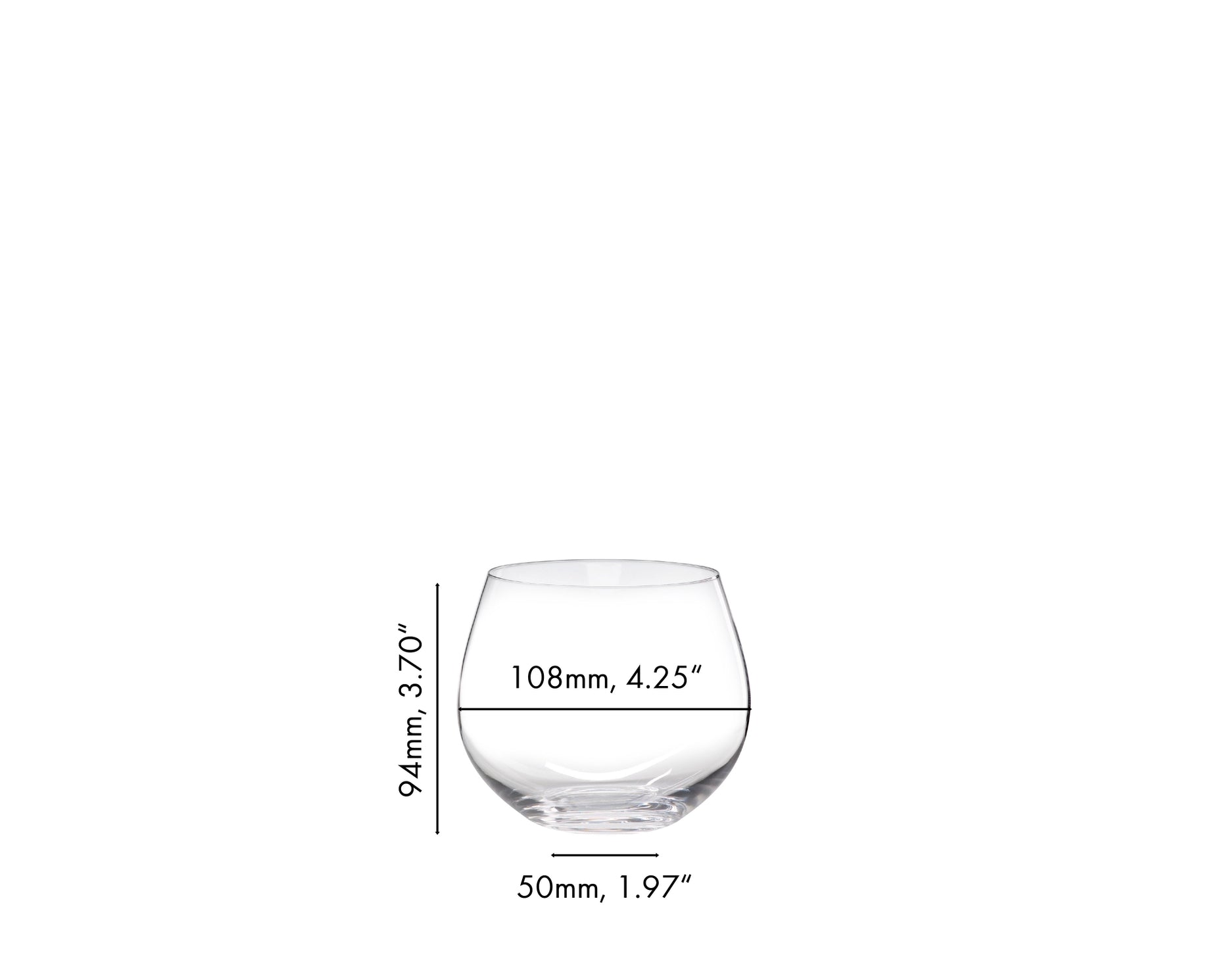 RIEDEL The O Wine Tumbler Oaked Chardonnay - 2 Glasses Set