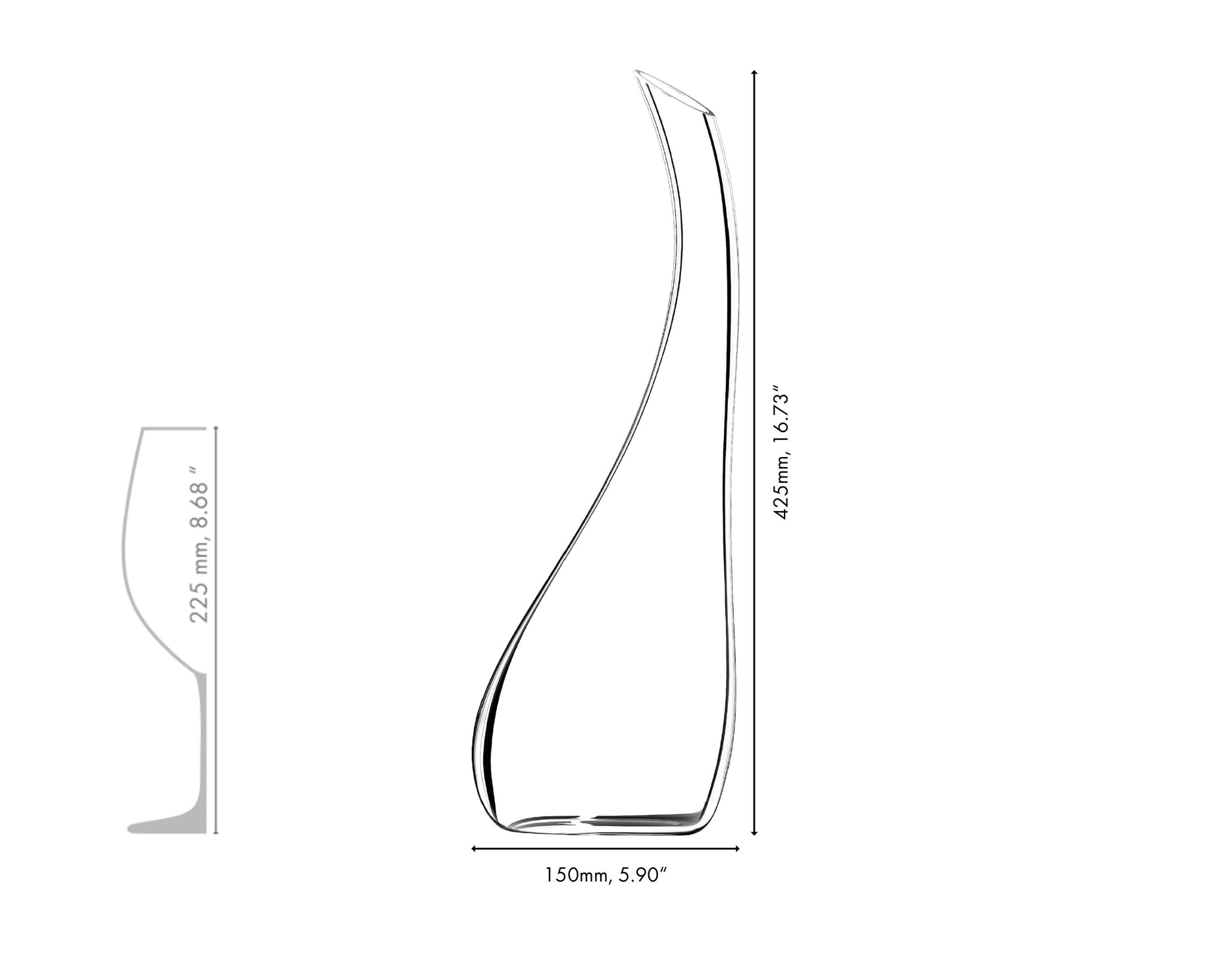 RIEDEL Ayam Dekanter - Svart