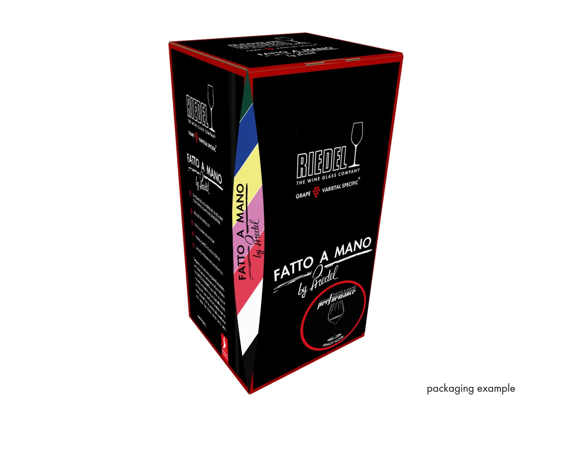 RIEDEL Fatto A Mano Performance Pinot Noir - black stem - Single Glass