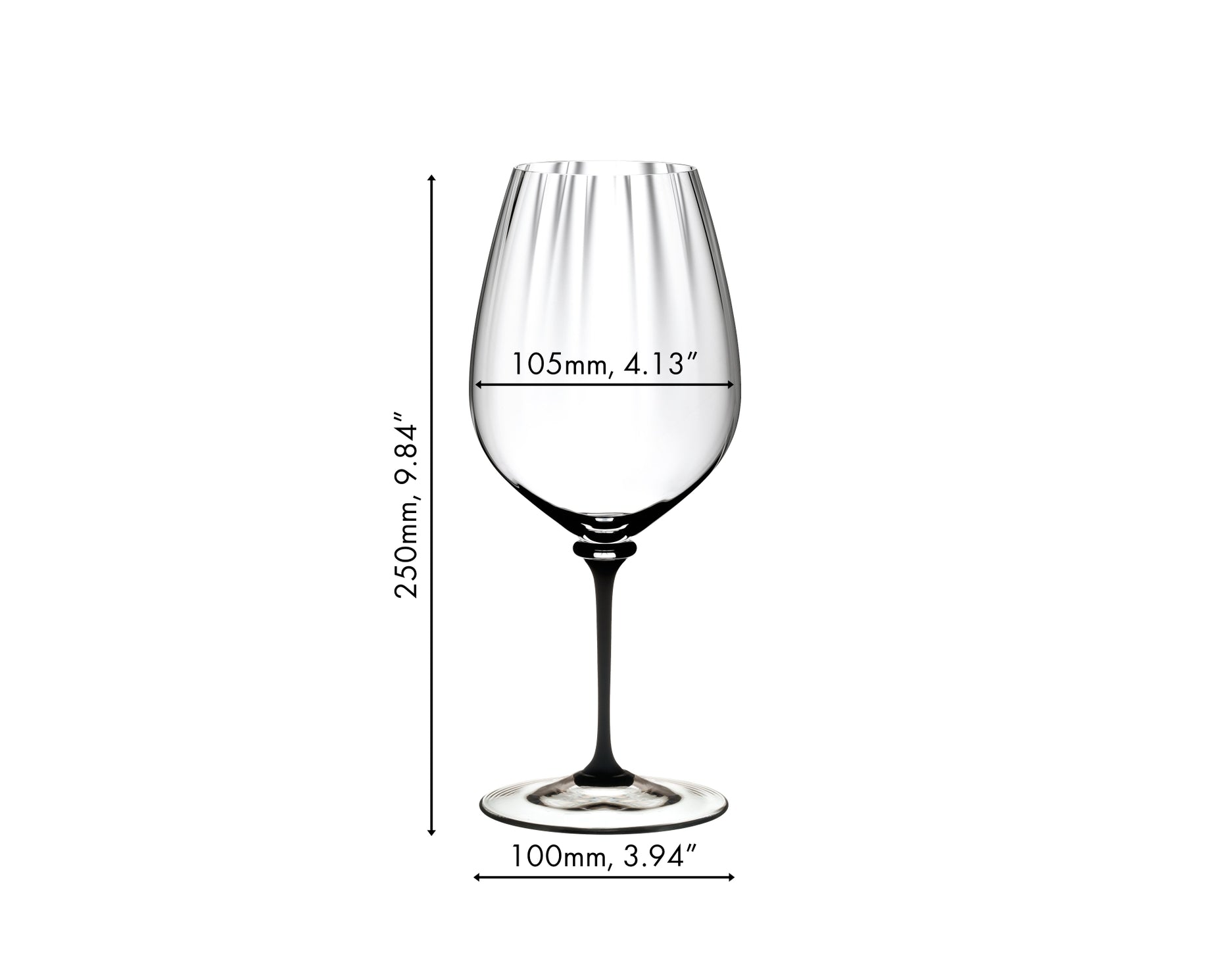RIEDEL Fatto A Mano Performance Cabernet/Sauvignon - black stem - Single Glass