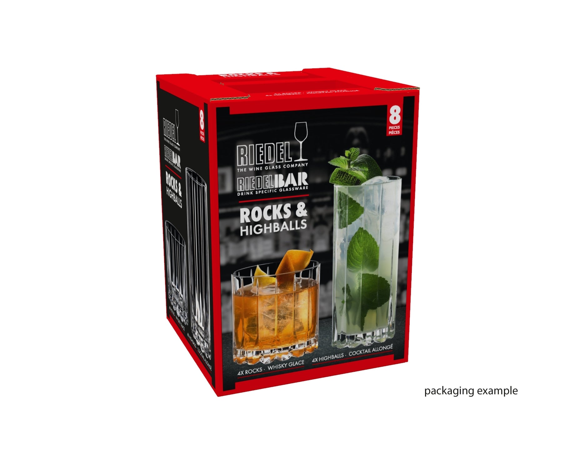 RIEDEL Drink Specific Glassware Rocks & Highball - Set of 8 Glasses