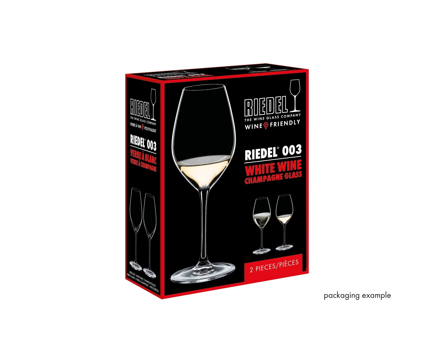 RIEDEL Amigable con el Vino RIEDEL 003 - Copa para Vino Blanco / Champagne - Set de 4 Copas