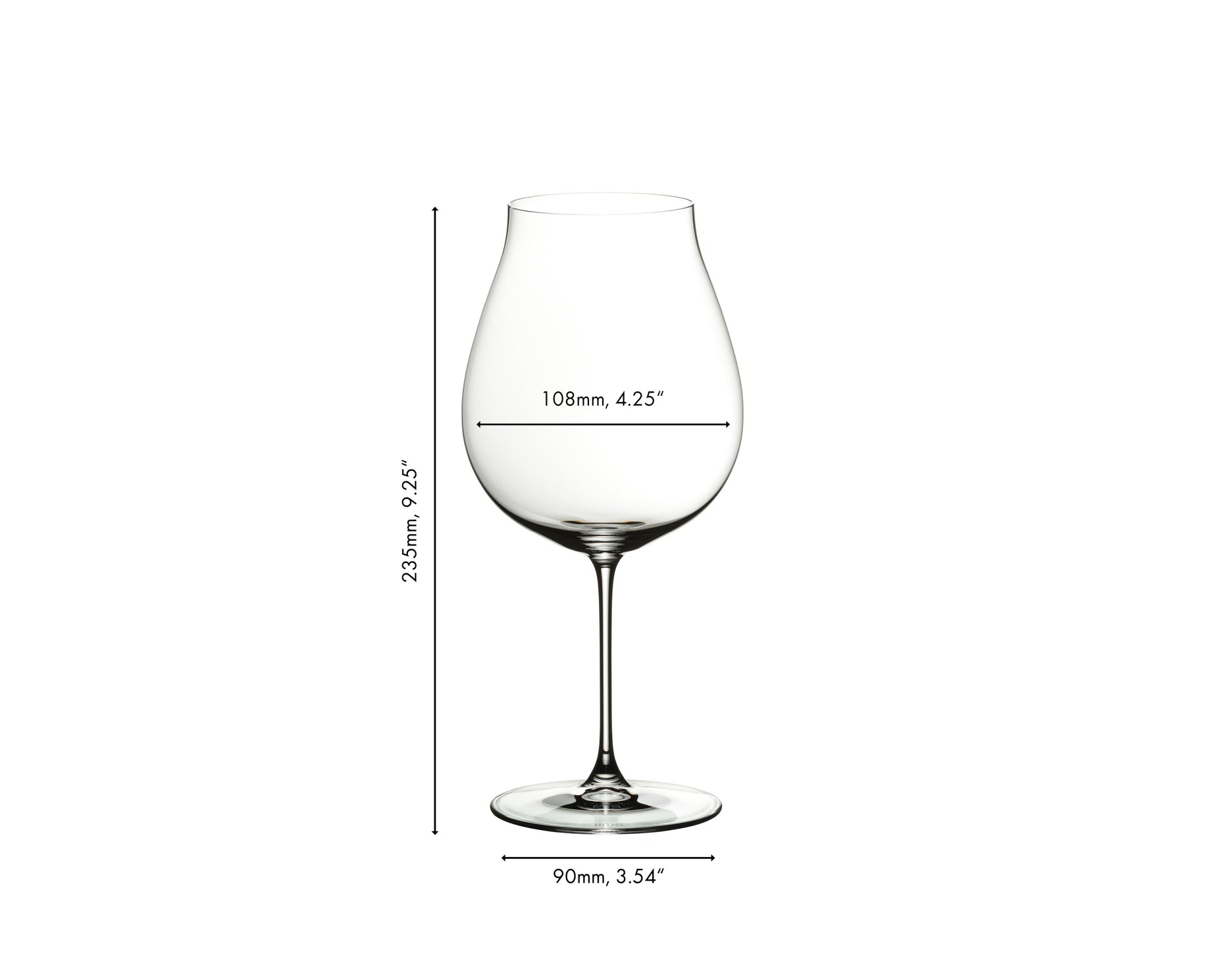 RIEDEL Veritas New World Pinot Noir, Nebbiolo & Rosé Champagne Glass - 2 Glasses Set