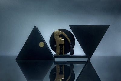 Geometry – Sculptural Black Box with Oeno Motion Gold Corkscrew