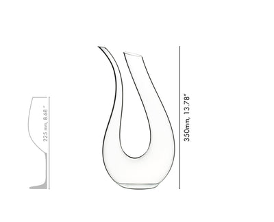 RIEDEL Amadeo Decanter — lyre-shaped handmade crystal wine decanter — view 3