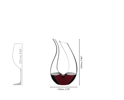 RIEDEL Amadeo Mini Decanter — compact lyre-shaped crystal decanter for half-bottles — view 4