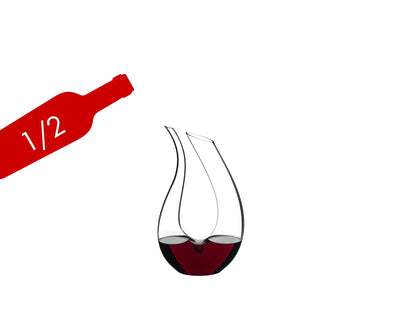 RIEDEL Amadeo Mini Decanter — compact lyre-shaped crystal decanter for half-bottles
