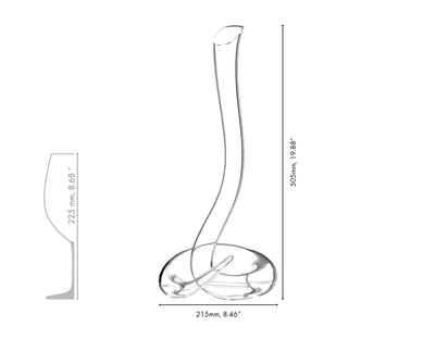 RIEDEL Eve Decanter — serpentine double-decanting free-blown crystal — view 4