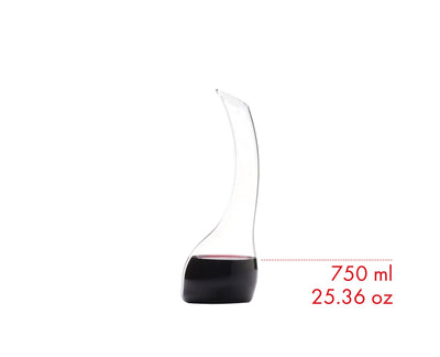 RIEDEL Cornetto Decanter — slim elongated handmade crystal wine decanter — view 2