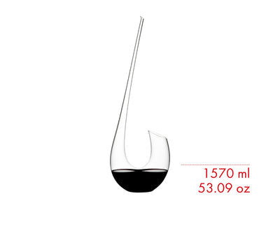 RIEDEL Swan Decanter — 60cm handmade crystal wine decanter — view 3