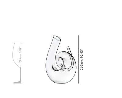RIEDEL Curly Decanter — spiral handmade crystal wine decanter — view 4