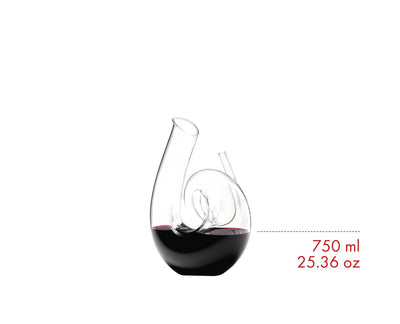 RIEDEL Curly Decanter — spiral handmade crystal wine decanter — view 3