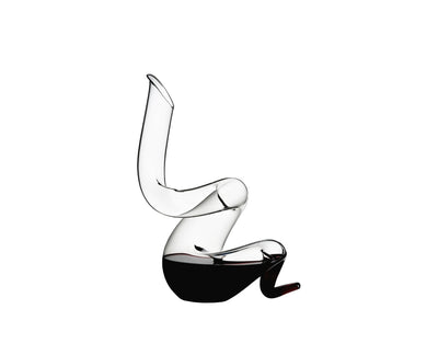 RIEDEL Boa Decanter — double-decanting coiled handmade crystal wine decanter