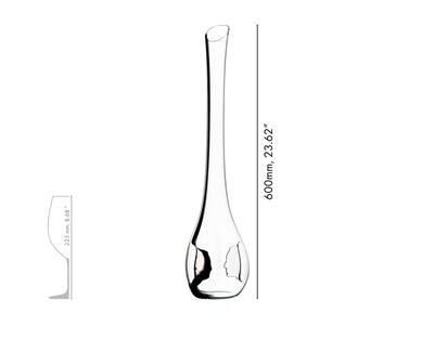 RIEDEL Black Tie Face to Face Decanter — handmade crystal with black stripe — view 4