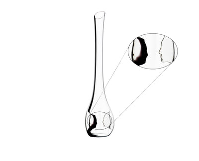 RIEDEL Black Tie Face to Face Decanter — handmade crystal with black stripe — view 2