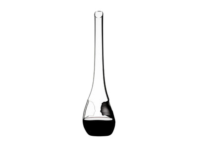 RIEDEL Black Tie Face to Face Decanter — handmade crystal with black stripe and family portraits