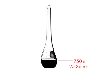 RIEDEL Black Tie Face to Face Decanter — handmade crystal with black stripe — view 3