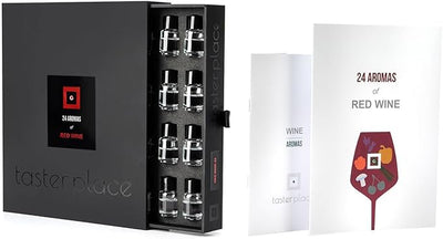 24 red wine aroma vials — Tasterplace professional sensory training kit