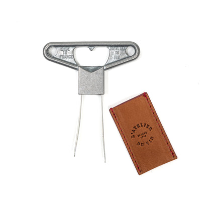 Bilame Craft twin-blade corkscrew with leather pouch by L'Atelier du Vin