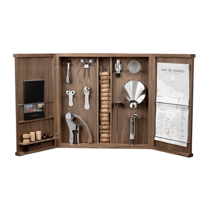 Wine-lover's Curiosities Cabinet — walnut wine tool cabinet by L'Atelier du Vin
