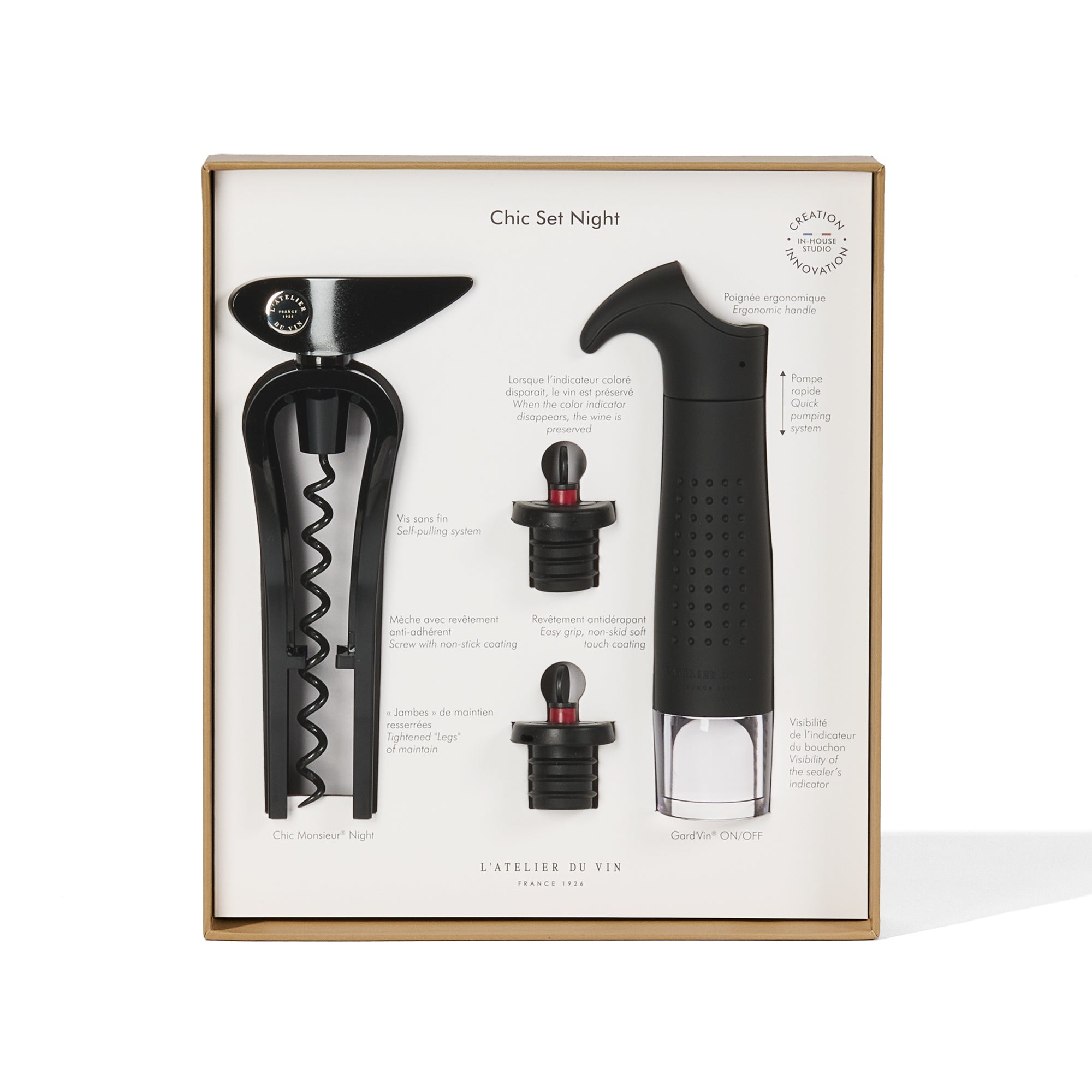Chic Set Night wine tool gift set by L'Atelier du Vin
