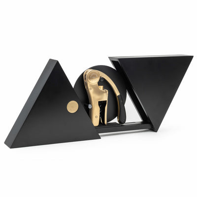 Geometry – Sculptural Black Box with Oeno Motion Gold Corkscrew