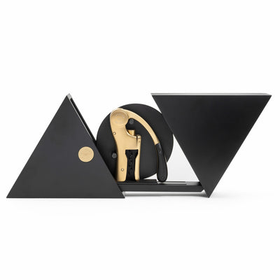 Geometry — sculptural wine gift box with Oeno Motion Gold corkscrew by L'Atelier du Vin