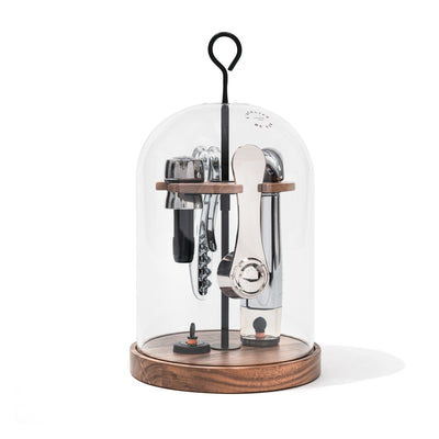 Le Globe — wine tools under glass dome on walnut base by L'Atelier du Vin