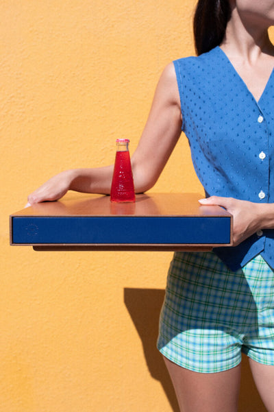 Le Plateau – Cherry Wood Wine Tray with Hidden Tool Drawers