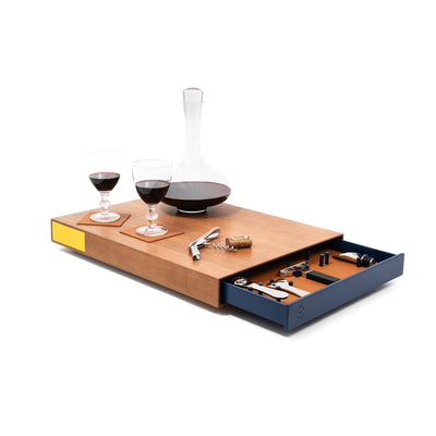 Le Plateau — cherry wood wine tool set designed by Margherita Matticari for L'Atelier du Vin