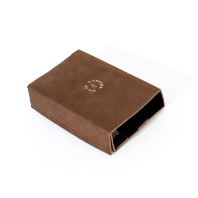 Les Bijoux – 3 druppelringen en 3 stopjes in kalfslederen etui