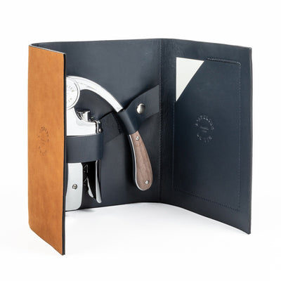 Oeno Motion Nomad — lever corkscrew in leather Nomad case by L'Atelier du Vin