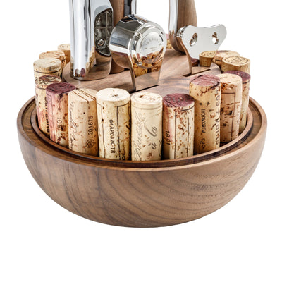 Oeno Motion Groom – Wine Service Set Under Handblown Glass Dome