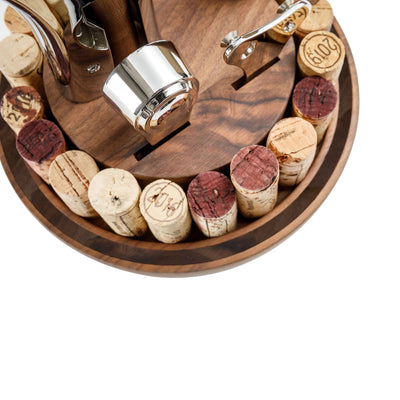 Oeno Motion Groom – Wine Service Set Under Handblown Glass Dome