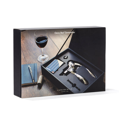 Oeno Box Sommelier – Tire-bouchon à levier, guide des millésimes et tableau d'accords