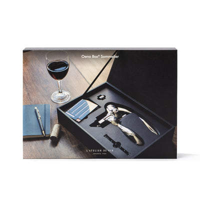 Oeno Box Sommelier – Tire-bouchon à levier, guide des millésimes et tableau d'accords