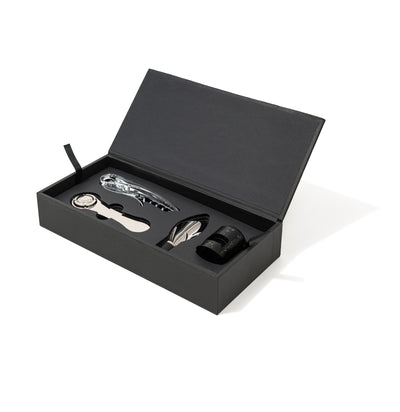 Oeno Collection 3 — four-tool sommelier set in matte black case by L'Atelier du Vin
