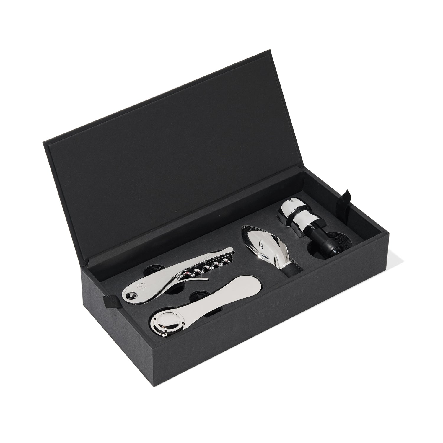 Oeno Collection Silver customizable wine accessory gift set by L'Atelier du Vin