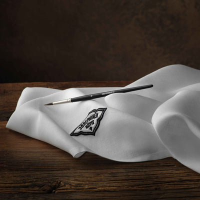 JOSEPHINE Linen Cloth and Brush care set for handblown crystal glasses by Josephinenhütte