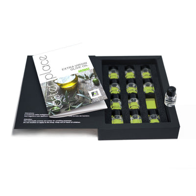 Tasterplace extra virgin olive oil aroma kit — 12 essential EVOO scents